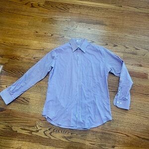 Peter Millar Men's Blue Checkered Shirt